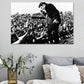 Fotografische Elvis Presley Wandkunst in Schwarz-Weiß Nostalgischer Canvas-Druck für Zuhause