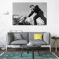 Fotografische Elvis Presley Wandkunst in Schwarz-Weiß Nostalgischer Canvas-Druck für Zuhause