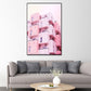 Rosa Foto Architektur Leinwanddruck Texturiert Zeitgenössische Schlafzimmer Wandkunst