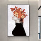 Frendorf | Elegante Frauen Druck Leinwand Wandkunst für das Mädchenzimmer, Pastellfarbe, strukturierte Gestaltung