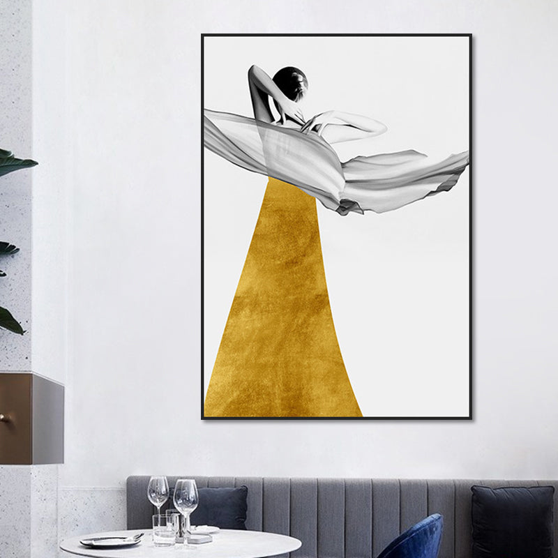 Frendorf | Elegante Frauen Druck Leinwand Wandkunst für das Mädchenzimmer, Pastellfarbe, strukturierte Gestaltung