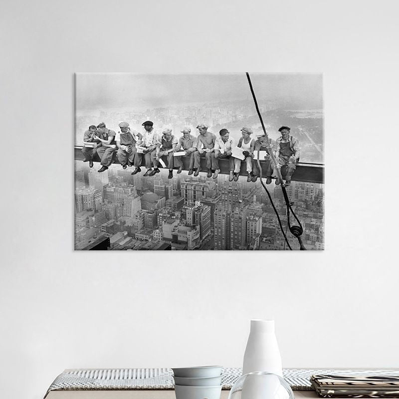Nostalgische Fotografische Labor Wandkunst Dekor in Grauem Texturiertem Leinwanddruck für Zuhause