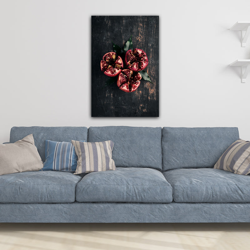 Frendorf | Foto van Food Making Canvasprint Hedendaagse Textuur Keukenwandkunst, Donkere Kleur
