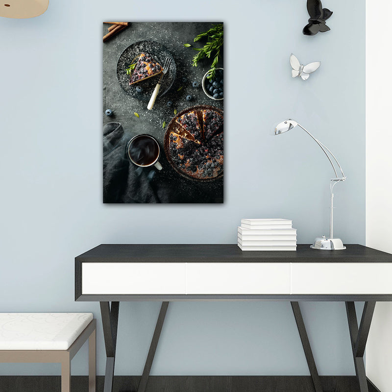 Frendorf | Foto van Food Making Canvasprint Hedendaagse Textuur Keukenwandkunst, Donkere Kleur