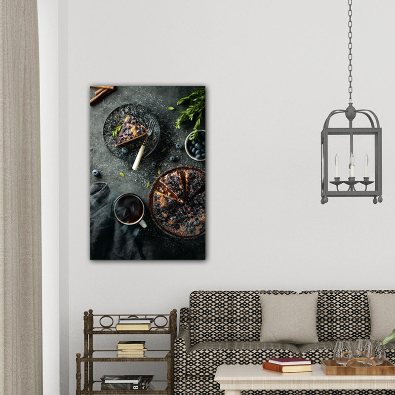 Frendorf | Foto van Food Making Canvasprint Hedendaagse Textuur Keukenwandkunst, Donkere Kleur