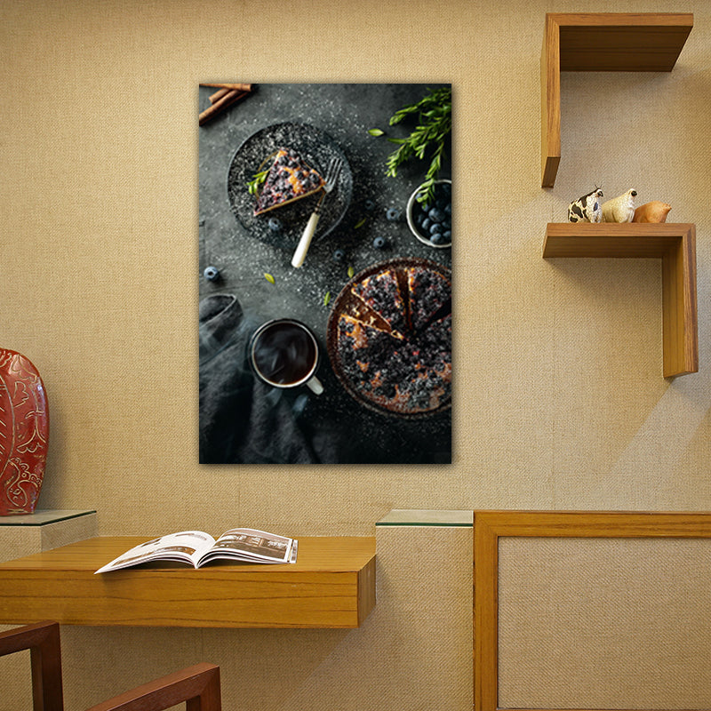 Frendorf | Foto van Food Making Canvasprint Hedendaagse Textuur Keukenwandkunst, Donkere Kleur