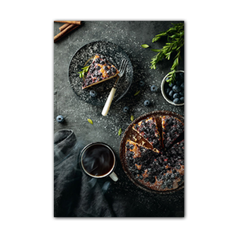 Frendorf | Foto van Food Making Canvasprint Hedendaagse Textuur Keukenwandkunst, Donkere Kleur