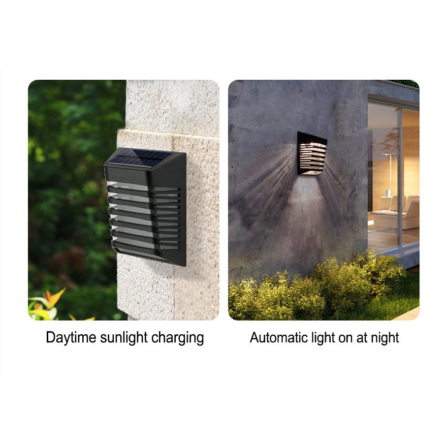 Frendorf | SolarVista LED Wandleuchte | Trapezdesign | Wasserdicht | Solar Außenbeleuchtung | Energieeffizient
