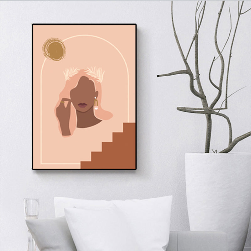 Mode Frauen Wandkunst Dekor Nordic Strukturierte Malerei für Wohnzimmer, Mehrere Größen Verfügbar