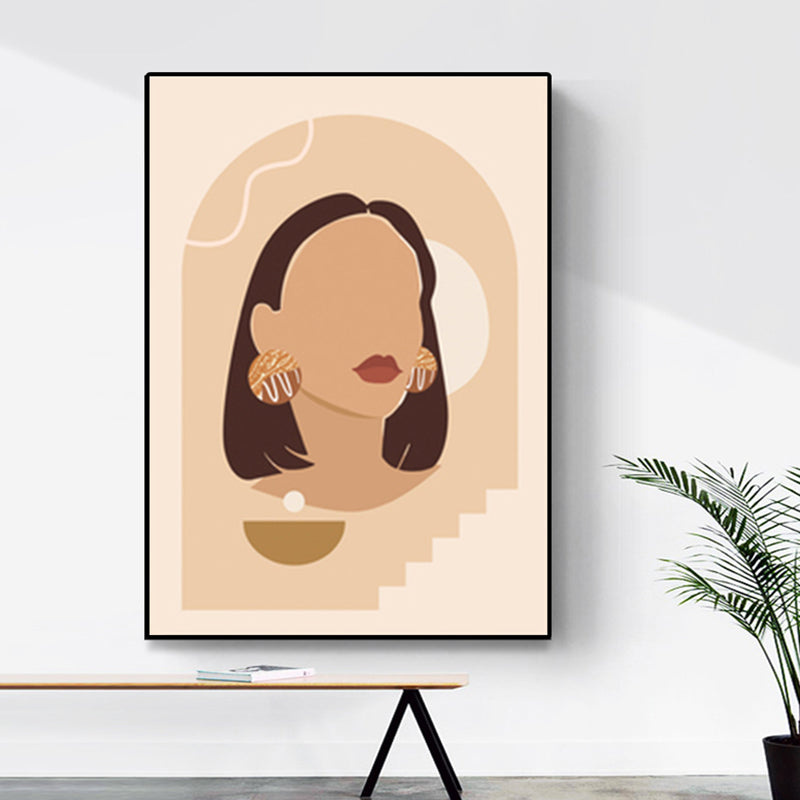 Mode Frauen Wandkunst Dekor Nordic Strukturierte Malerei für Wohnzimmer, Mehrere Größen Verfügbar