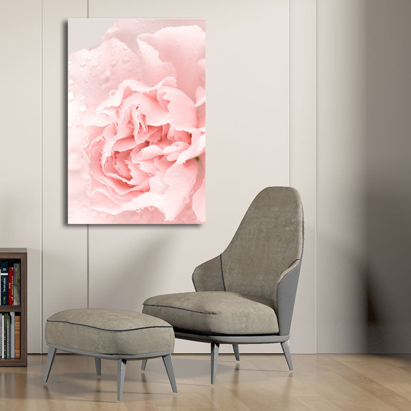 Frendorf | Blumen Leinwand Wandkunst Texturiert Nordisch Mädchen Schlafzimmer Wanddekoration in sanften Farben