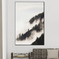 Frendorf | Foggy Natural Scenery Art Print in Grey Canvas Made Wall Decoration for Home, Texturiert