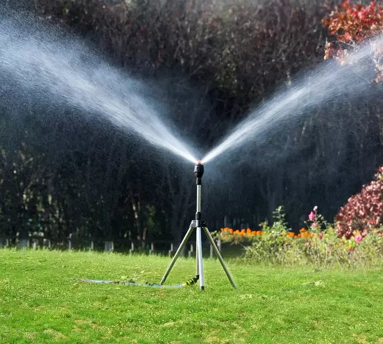 Frendorf |  Edelstahl Rotary Bewässerung Stativ Teleskop Unterstützung Sprinkler
