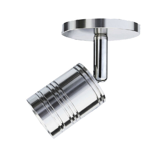 Frendorf | Verchroomde cilindervormige wandverlichting industriële stijl metaal 1 licht bedside verstelbare wandlamp