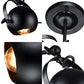 Frendorf | 1 Glühbirne Wandlampe Industrie Global Schirm Metall Verstellbare Wandleuchte in Schwarz für Restaurant