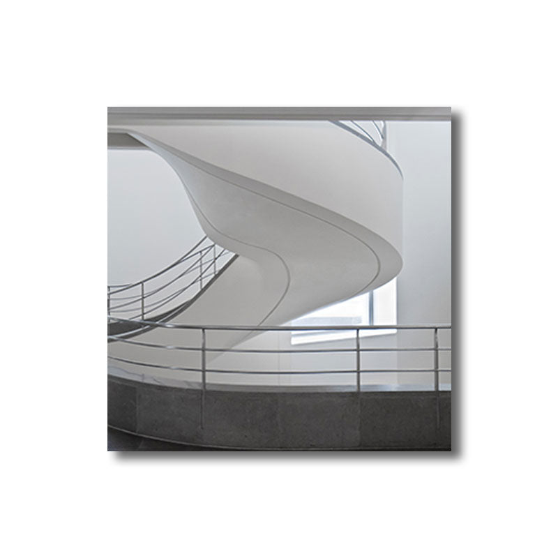 Frendorf | Woondecoratie Bouw Interieur Muurkunst Canvas Minimalisme Vierkante Schilderij in Wit voor Huiskamer