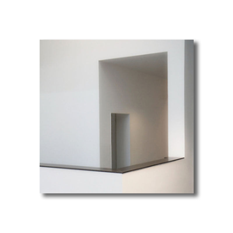 Frendorf | Woondecoratie Bouw Interieur Muurkunst Canvas Minimalisme Vierkante Schilderij in Wit voor Huiskamer