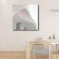 Frendorf | Woondecoratie Bouw Interieur Muurkunst Canvas Minimalisme Vierkante Schilderij in Wit voor Huiskamer