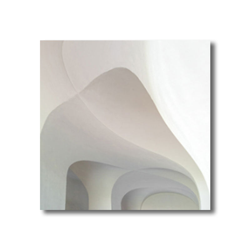 Frendorf | Woondecoratie Bouw Interieur Muurkunst Canvas Minimalisme Vierkante Schilderij in Wit voor Huiskamer