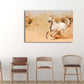 Frendorf | Fotografie Moderne Canvas Muurkunst met Rennend Paardpatroon in Donkere Kleur voor Kamer