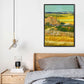 Poetisches Weizenfeldgemälde für Zuhause Van Gogh Kunstwerk Eingewickelte Leinwand in Grün, Strukturiert