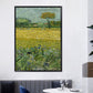 Poetisches Weizenfeldgemälde für Zuhause Van Gogh Kunstwerk Eingewickelte Leinwand in Grün, Strukturiert