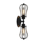 Frendorf | Metal Bulb Vormen Wandmontage Licht met Kooi Schaduw Industriële Vintage 1/2-Licht Restaurant Wandlamp in Zwart/Nikkel