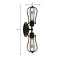 Frendorf | Metal Bulb Vormen Wandmontage Licht met Kooi Schaduw Industriële Vintage 1/2-Licht Restaurant Wandlamp in Zwart/Nikkel