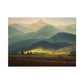 Frendorf | Grünes Smokey Mountain Layers Canvas Natur Landschaft Moderne Wohnzimmer Wandkunst Druck