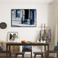 Frendorf | Sommerzeit Malerei Blau Traditionelle Wandkunst Dekor für Haus Innenraum, Texturiert