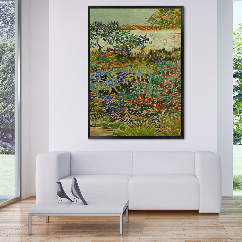 Grünes Bauernfeld Wandkunst Van Gogh Landhaus Texturierten Leinwanddruck für Zuhause