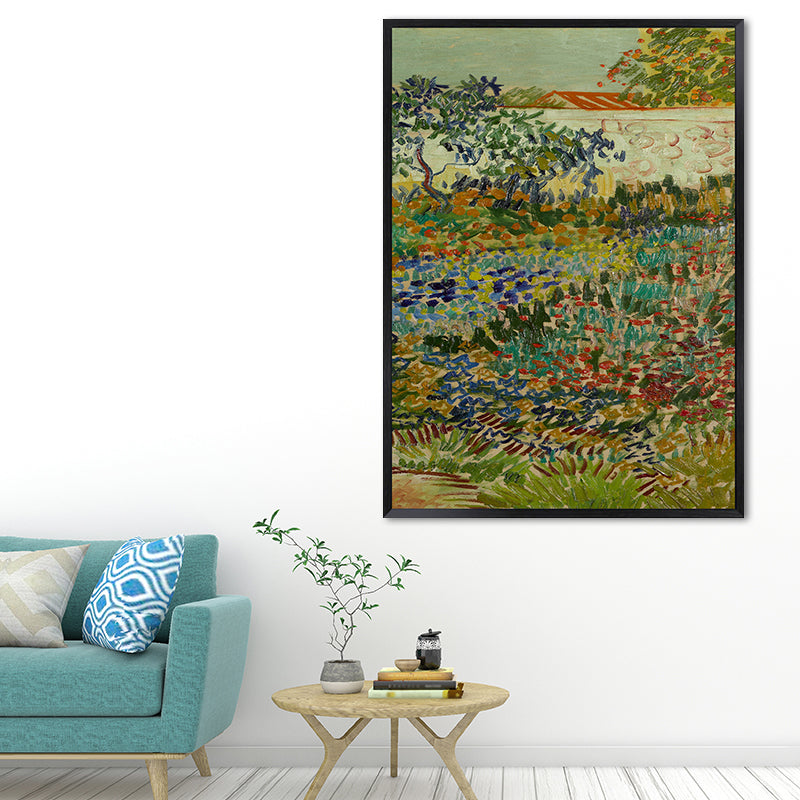 Grünes Bauernfeld Wandkunst Van Gogh Landhaus Texturierten Leinwanddruck für Zuhause
