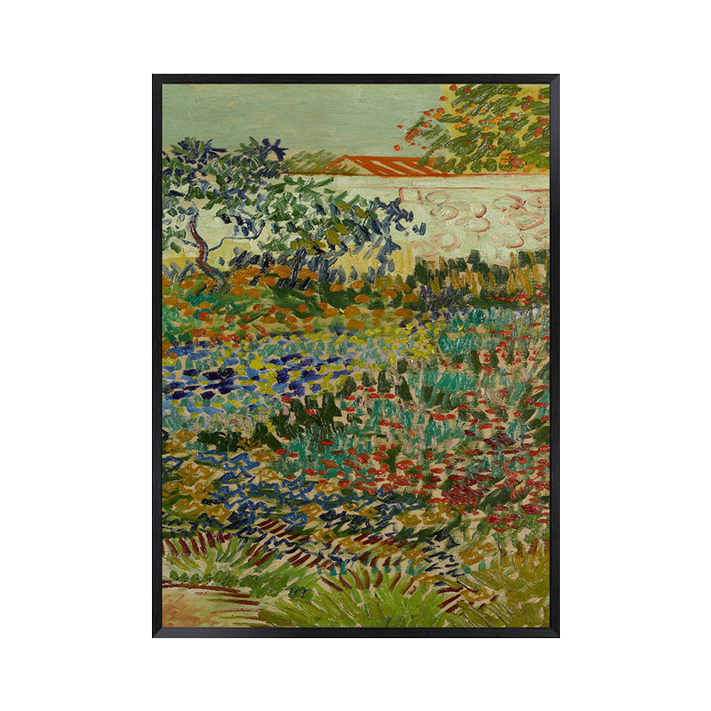 Grünes Bauernfeld Wandkunst Van Gogh Landhaus Texturierten Leinwanddruck für Zuhause