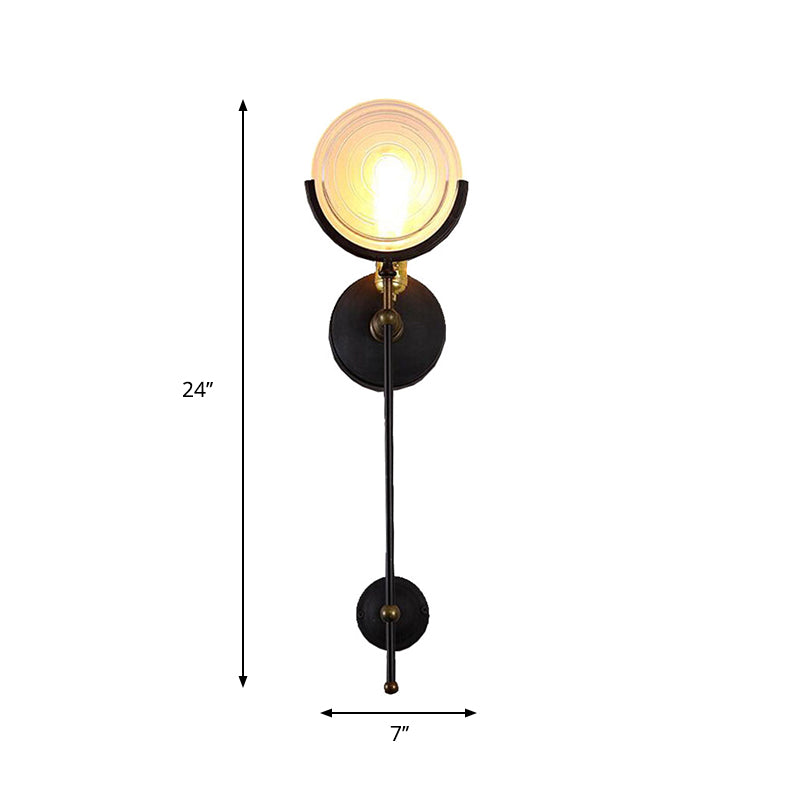 Frendorf | Torch Wandleuchte Modern 1 Kopf Wandbeleuchtung mit klarem Glasscheibe für Wohnzimmer