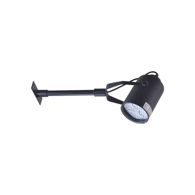Frendorf | LED Drehbarer Zylinder Wandbeleuchtung Industrieller Stil Schwarzes Metall Mini Wandlampe für Restaurant