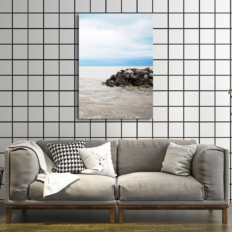 Frendorf | Textured Landscape Art Print Tropische Canvas Wanddecoratie voor Woonkamer