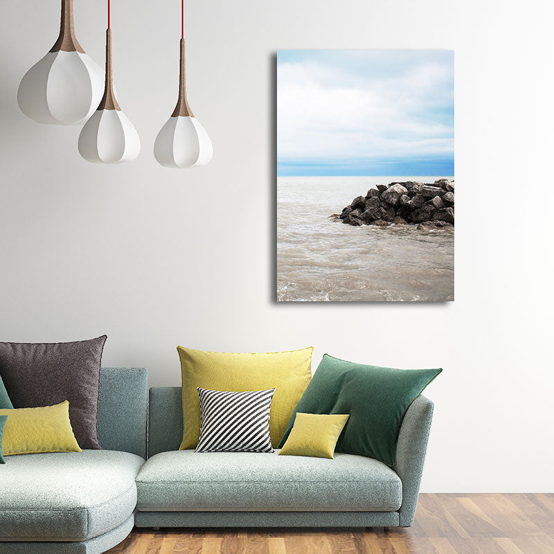 Frendorf | Textured Landscape Art Print Tropische Canvas Wanddecoratie voor Woonkamer