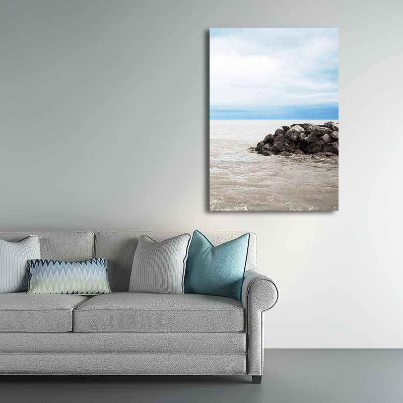 Frendorf | Textured Landscape Art Print Tropische Canvas Wanddecoratie voor Woonkamer