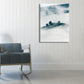 Frendorf | Foggy Mountain Canvas Art für Schlafzimmer Naturlandschaft Wanddekoration in Grün und Weiß