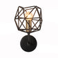 Frendorf | Schwarze Polyhedron Globus Wand Leuchte Licht Vintage Retro Metall 1 Licht Schlafzimmer Wandmontage Licht