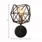 Frendorf | Schwarze Polyhedron Globus Wand Leuchte Licht Vintage Retro Metall 1 Licht Schlafzimmer Wandmontage Licht