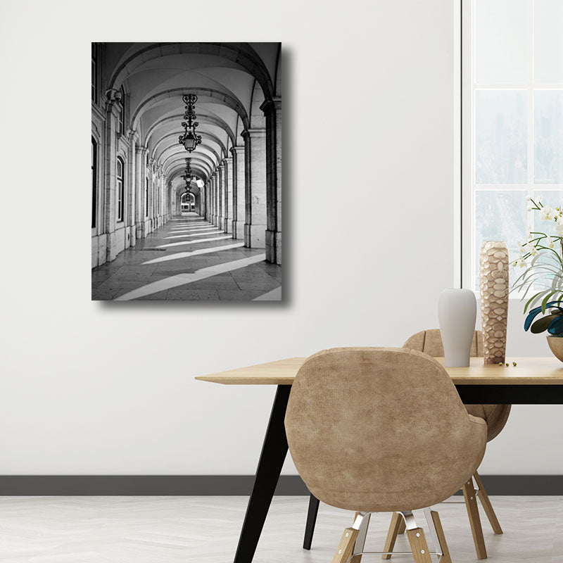 Frendorf | Simplicity Bau Wanddekoration Graue Umwickelte Leinwand für das Arbeitszimmer, Mehrere Größenoptionen
