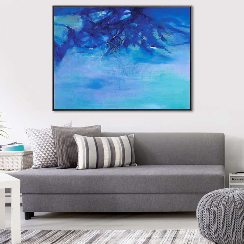 Frendorf | Berg Wanddekoration Zeitgenössischer Stil Texturiertes Wohnzimmer Leinwand, Mehrere Größen