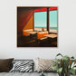 Frendorf | Zachte Kleur Seaside Maiden Canvas Olieverf Schilderij Moderne Stijl Textuur Kunst voor Keuken