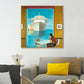 Frendorf | Zachte Kleur Seaside Maiden Canvas Olieverf Schilderij Moderne Stijl Textuur Kunst voor Keuken
