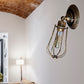 Frendorf | 1 Kopdraad Beschermingswandlamp Wandlamp met Gloeilamp Schaduw Industrieel Verouderd Messing/Antiek Zilveren IJzeren Wandlamp voor Restaurant