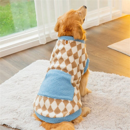 Gemütlicher Argyle-Hundepullover mit Tasche – Erhältlich in zwei Farben