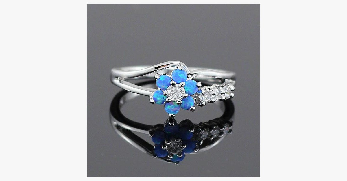 Frendorf | Blumen Feuer Opal Ring