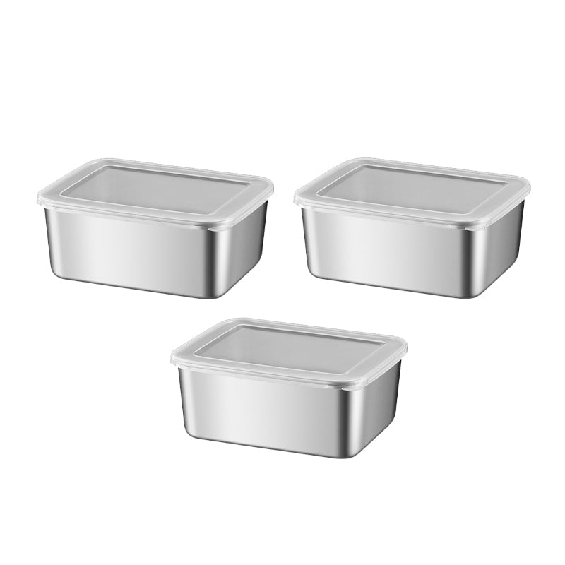 Frendorf | Edelstahl Lebensmittel Aufbewahrungsbehälter mit Deckel, Mittagessen, Snack Aufbewahrungsbox