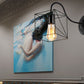 Frendorf | Schwarze 1 Kopf Wandlampe Vintage Industrial Metall Flasche/Rechteckige Wandleuchte Wandlampe mit Drahtgestell für Café